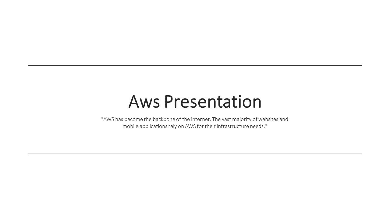 Deckez's amazing AWS presentation Our designers' creativity shines on a captivating white background.