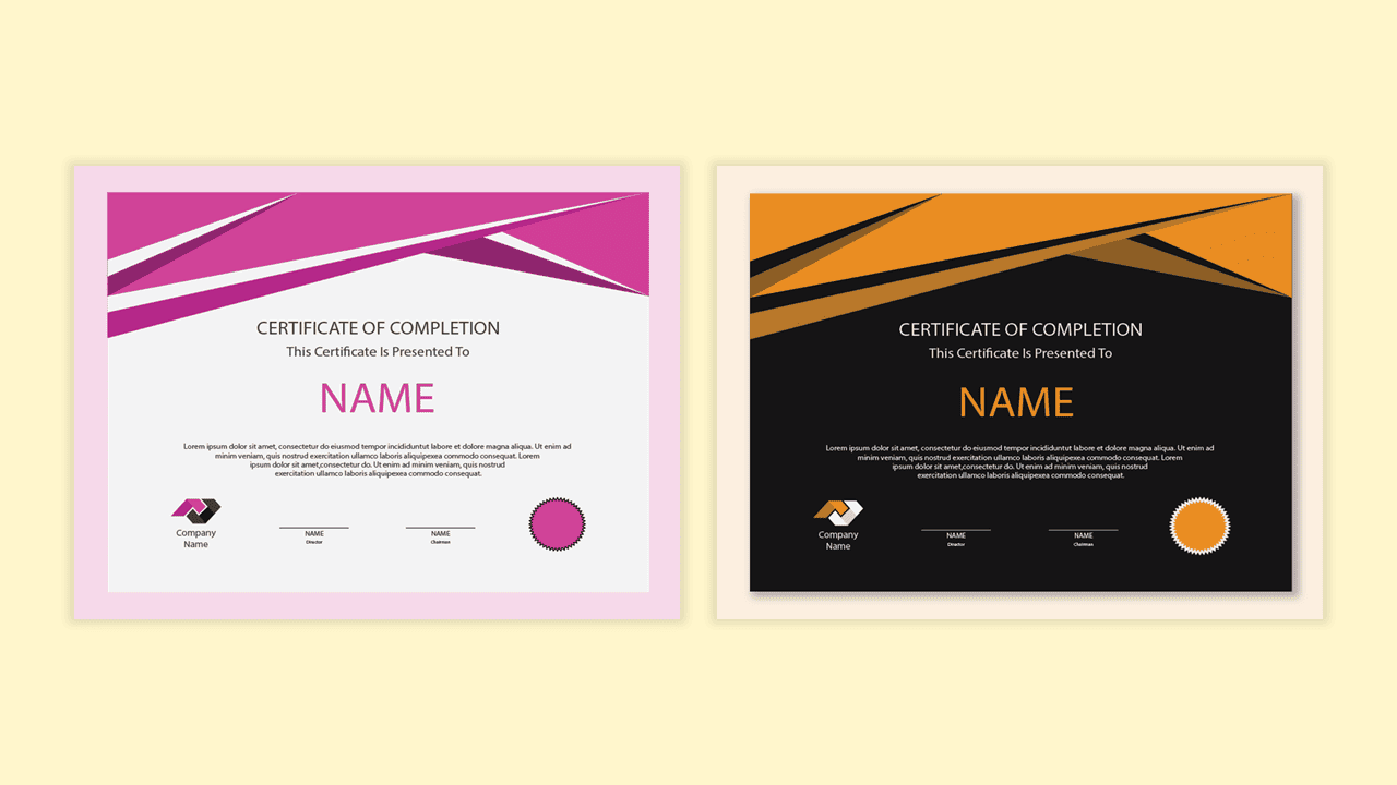 certifictes Sample