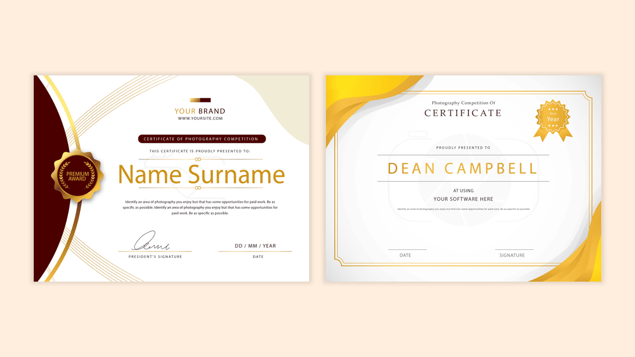 certifictes Sample