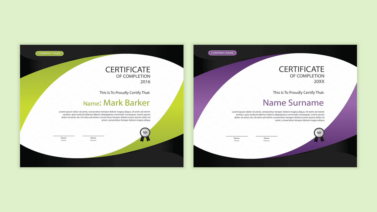 certifictes Sample