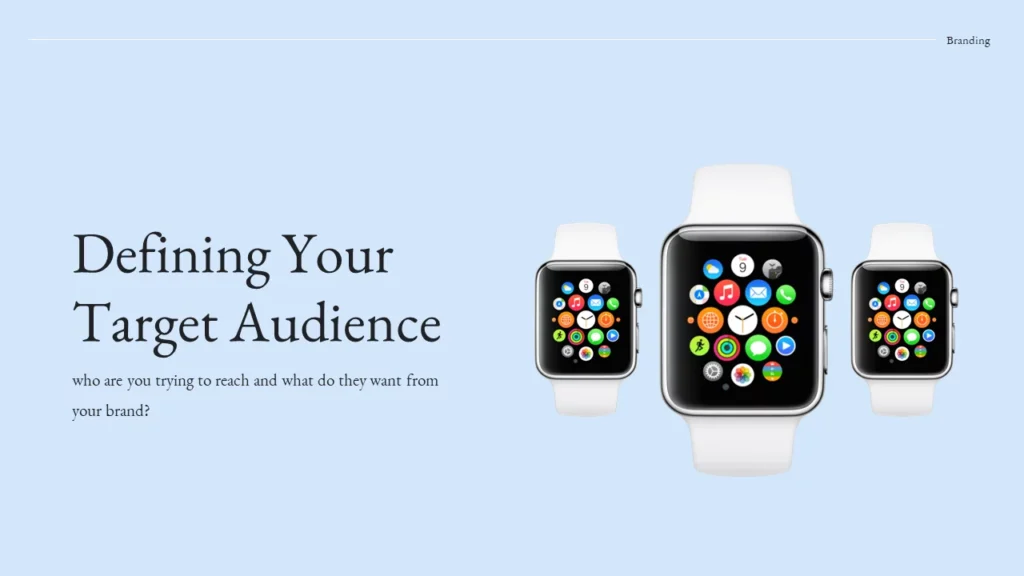 Refine the target audience with smartwatch-themed templates. Create compelling presentations to define your ideal customers effectively.