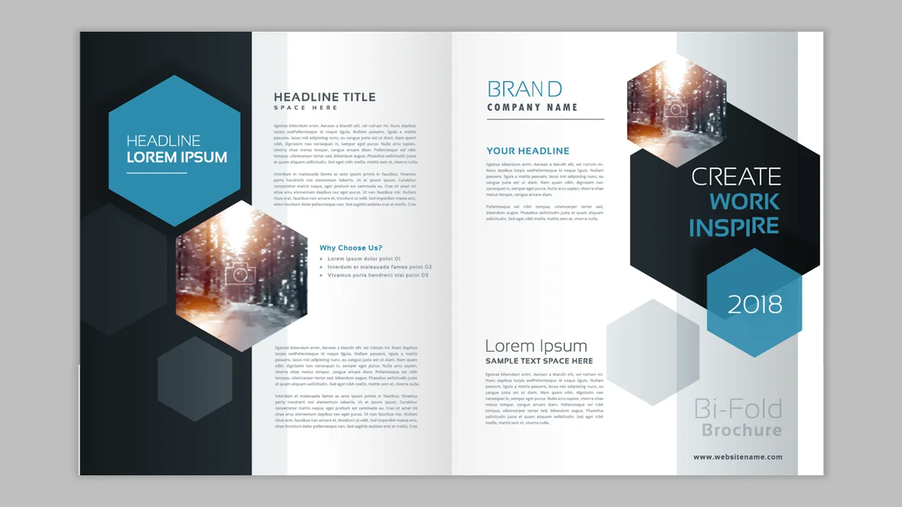 Striking 'Brand' presentation templates with two captivating images.