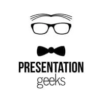 An eye-glass under the hair and tye placed under the eye-glass which represent the presentation geeks