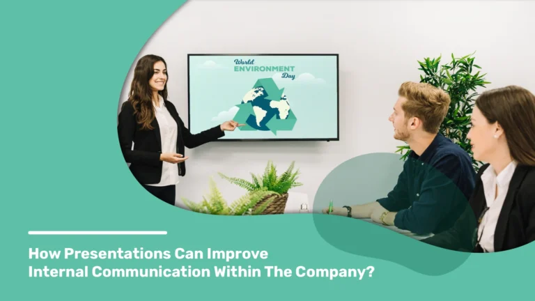 A presentation designer explains how presentation improve internal communication