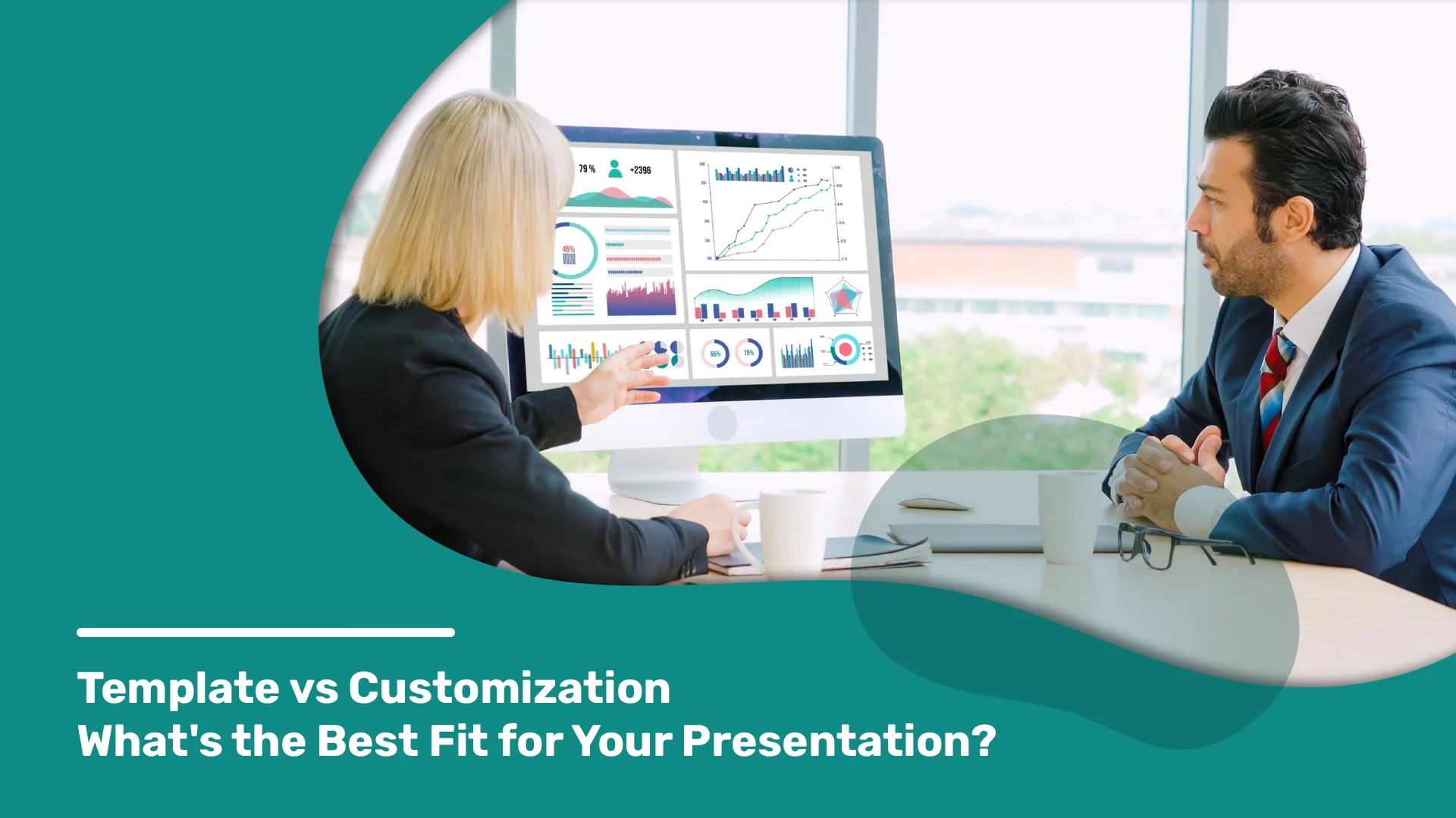 A Presentation designer explaining which is best for presentation Template or Customization