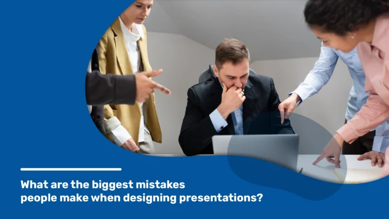 A designer done a biggest mistake while crafting a presentation