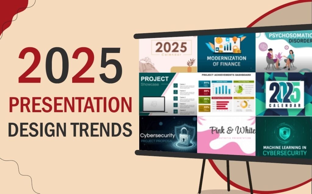 Modern minimalist presentation design trends 2025